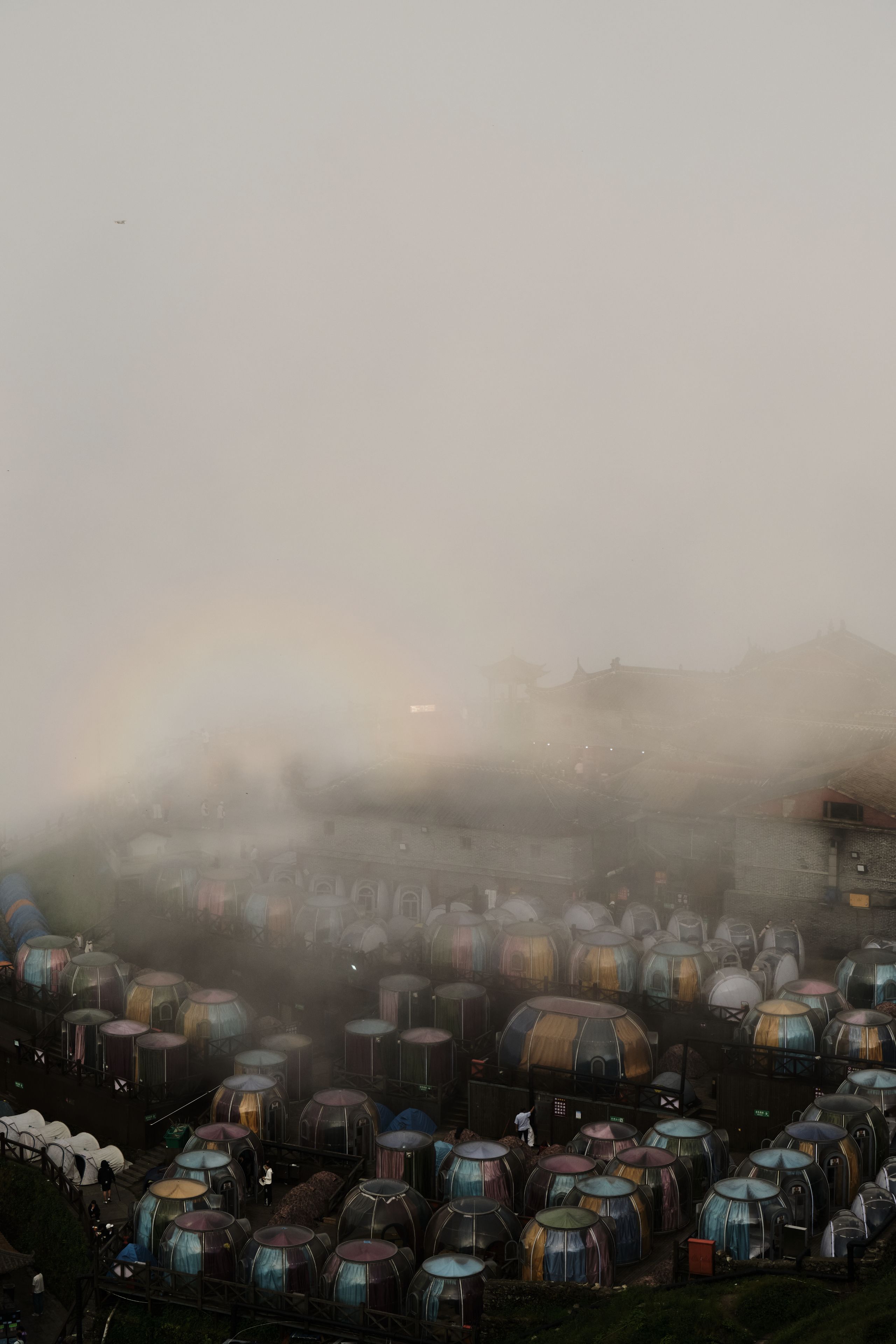 rainbow on the mountain top